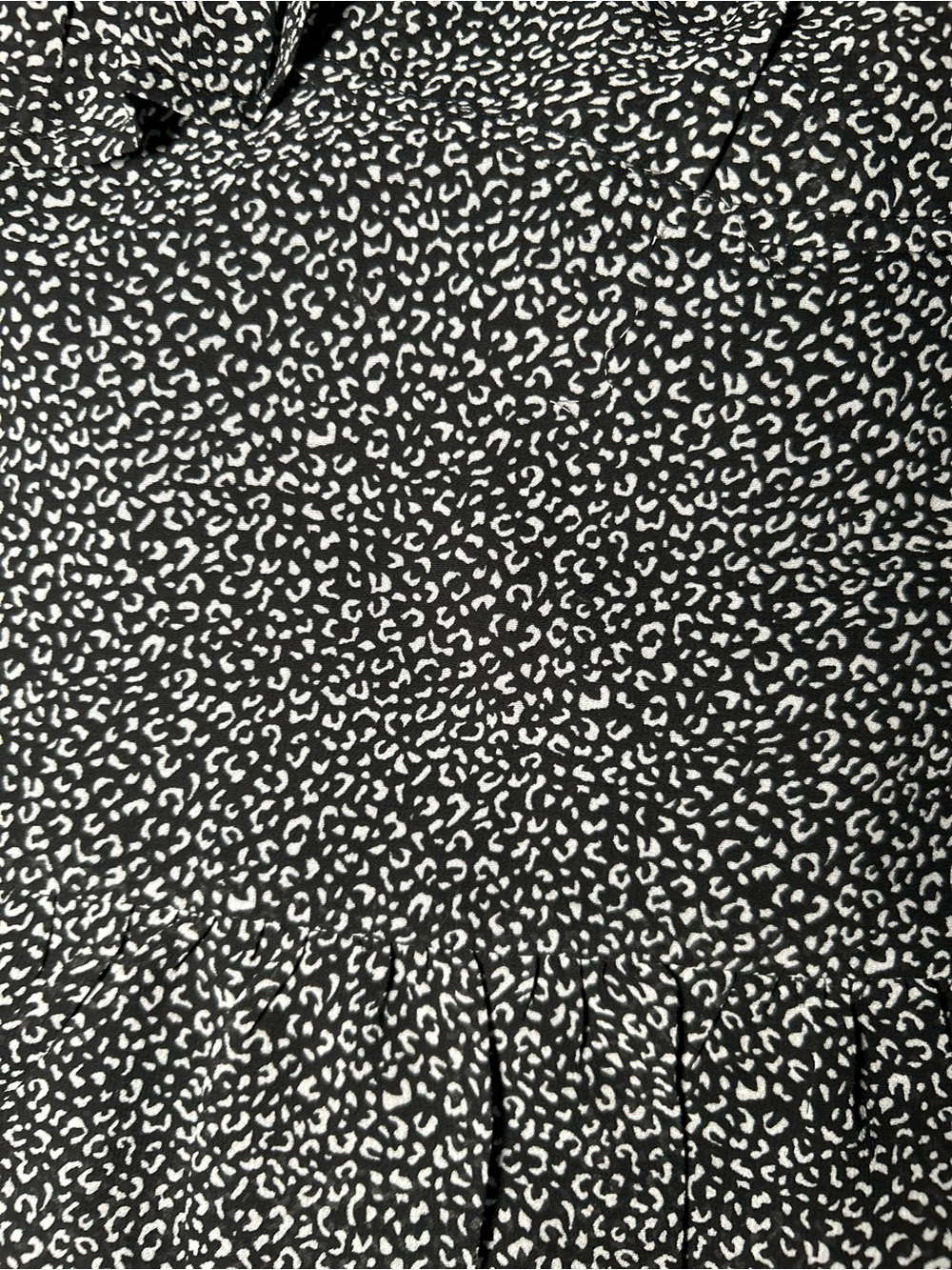 Black leopard print Ruffle Tiered Mini Skirt - Picture 7 of 9